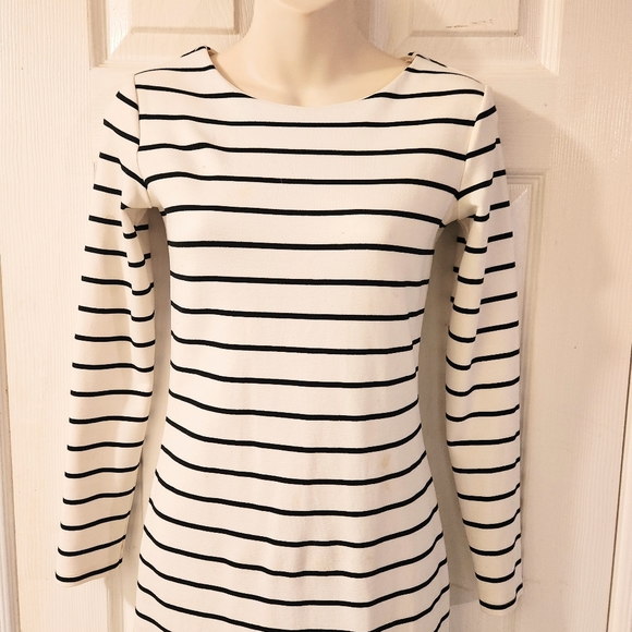 H&M STRIPED LONG SLEEVE DRESS - Picture 5 of 11